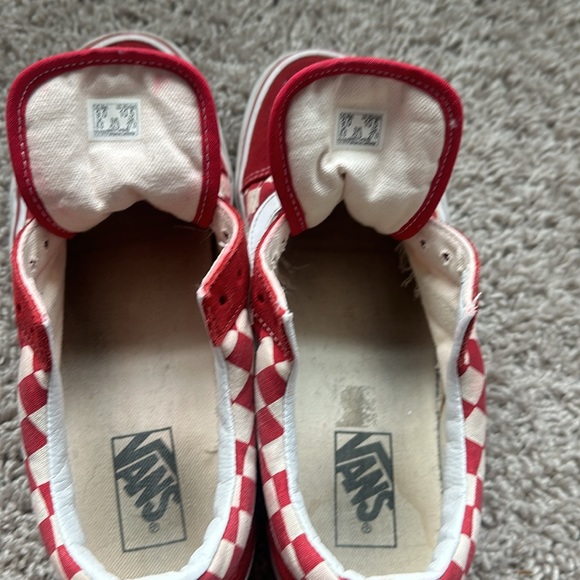 VANS Red & White Checkered / Used Size 9 Men’s 10.5 Women’s - No Laces - Picture 5 of 6